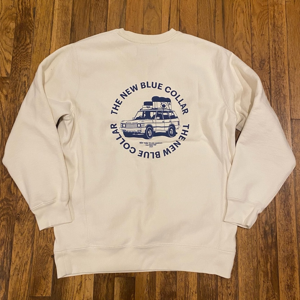 The New Blue Collar NYC Road-trip Crewneck Sweater 2021 Sz XL